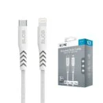 كابل نايلون EONE-USB-C Lightning بطول 1.2 متر - أبيض