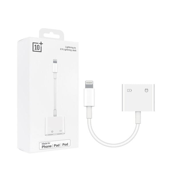 Lightning to 2X charger and  L headphone T3449