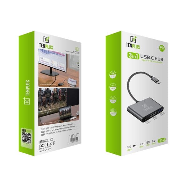 3in1 Type C To PD+USB3.0  +HDMI T3543