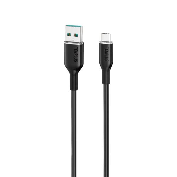 Silicone cable USB - C Black  T3563